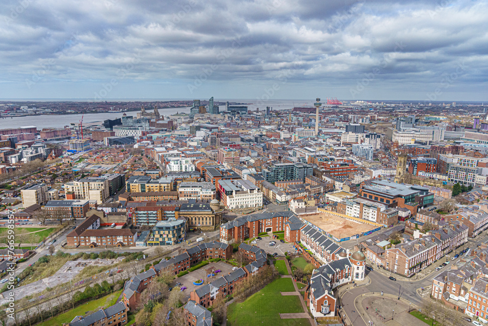 Fototapeta premium Liverpool as seen from the Liverpool Cathedral