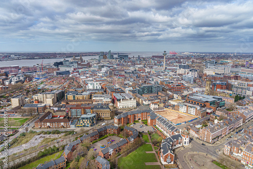 Fototapeta Naklejka Na Ścianę i Meble -  Liverpool as seen from the Liverpool Cathedral