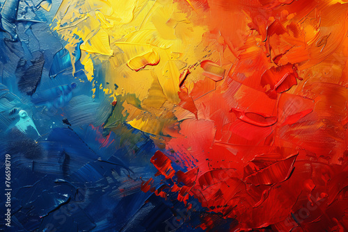 An abstract background that captures the spirit of France. The image features a blend of bold colors and dynamic shapes