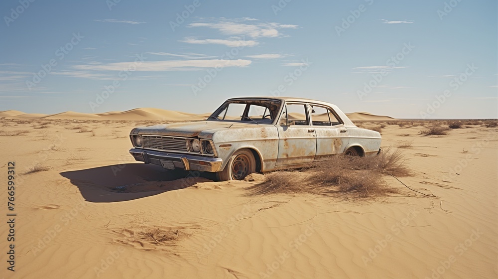 Obraz premium Desert Abandoned Vehicle