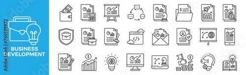 Fotografía BUSINESS DEVELOPMENT icon set for design elements