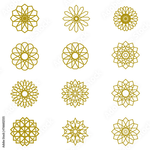 Vector logo design template. Symbol in ornamental arabic style. Ornate decoration for invitations, greeting cards, wallpaper, web pages.