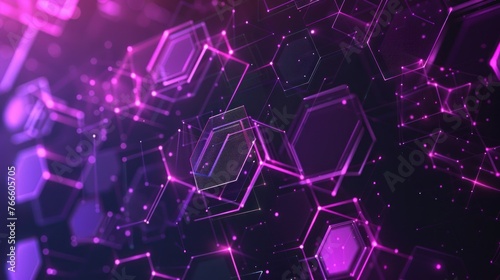 Abstract technology geometric polygonal hexagon texture background. AI generated image