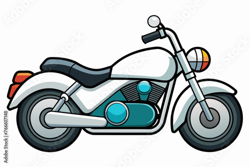 motor scooter isolated on white