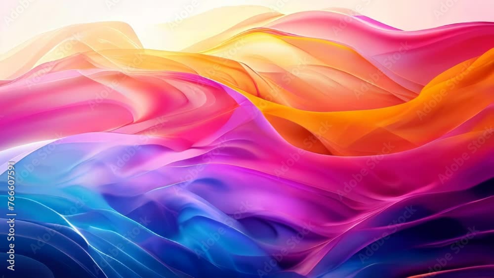 abstract background with smooth lines in pink, blue and yellow colors abstract background with smooth lines in pink, blue and yellow colors
