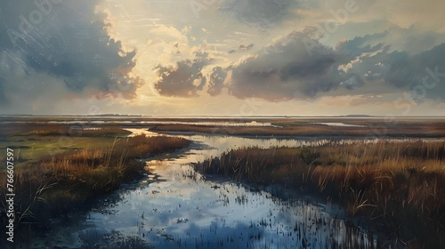 Marshes in Norfolk, UK