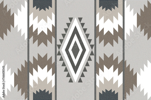  Navajo rug with traditional folk geometric pattern. Navajo rug native American Indian blanket. Tribal carpet border frame pattern. Vector 10 EPS illustration. Seamless colorful aztec pattern. Folk 