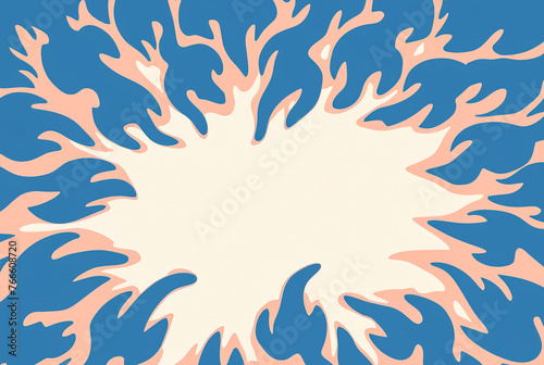 Abstract Blue Flame Frame