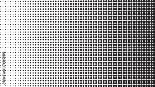 Abstract halftone background illustration. Many black dots on a transparent background.