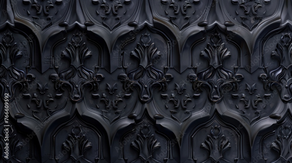 Gothic pattern with dark, ornate elements