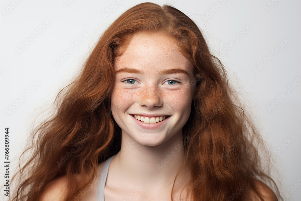 Young pretty brunette girl over isolated white background Young pretty brunette girl over isolated white background