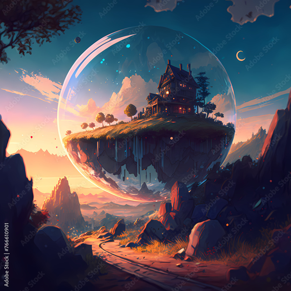 landscape with space landscape with space