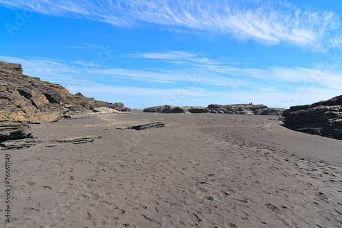 Beach of Pelline during summer (Maule region, Chile) photo