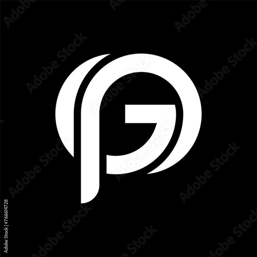 Letter GP creative overlapping monogram logo
