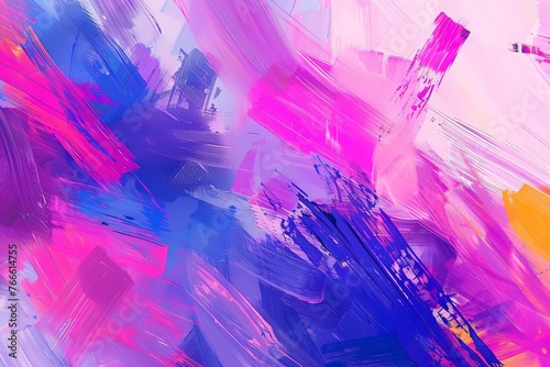 Abstract brushed painted background, expressive brush strokes, vibrant colors, 2D illustration
