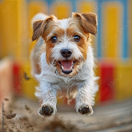 Leap of Agility: Jack Russell Terrier in Action