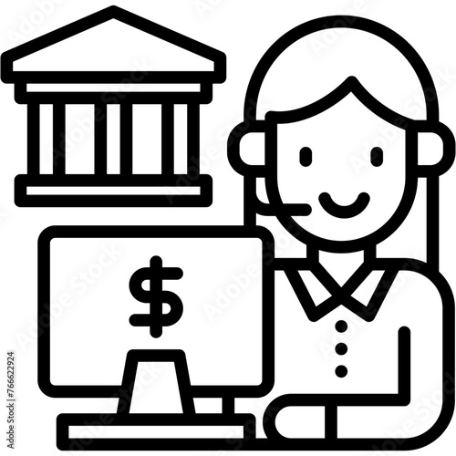 Bank Teller Icon