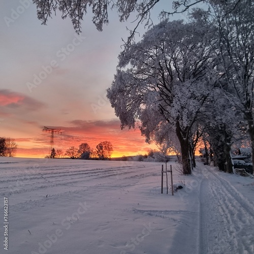 Sonnenaufgang im Schnee