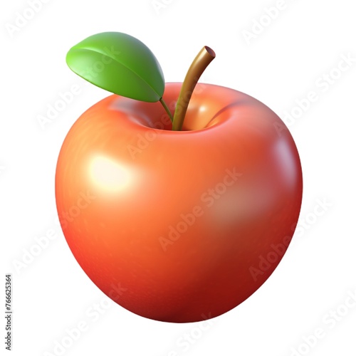 red apple isolated on white