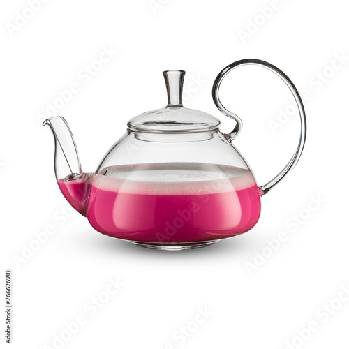 Isolated Teapot with tea. On white. © Elena Elizarova