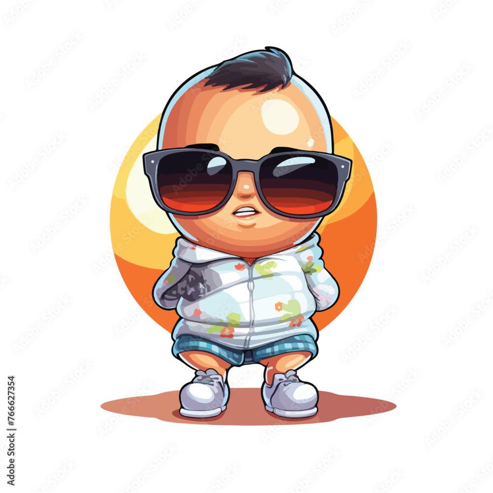 COOL UNBORN BABY IS WEARING SUNGLASSES AND SHOWING