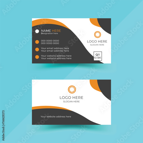 Modern business card - creative and clean business card template. Stylish elegant business card design.
 Designed for business and corporate concept. Vector Simple Business Card,

