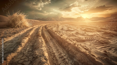 Drought. lack or absence of precipitation over a long period of time with elevated temperatures and low air humidity, resulting in the disappearance of moisture reserves in the soil. photo