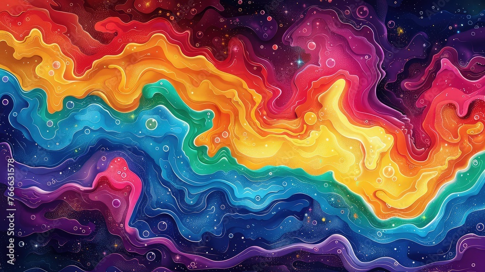 a colorful swirls of paint