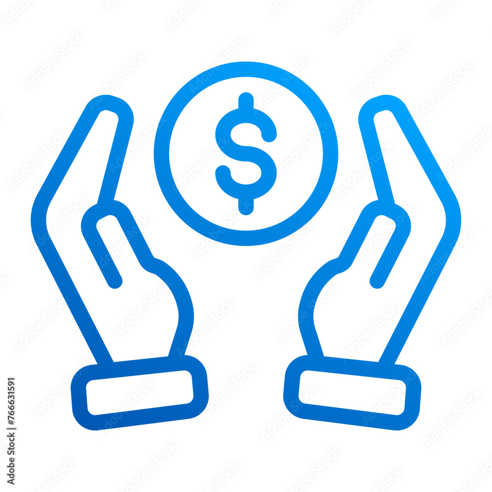 This is the Savings icon from the Finance icon collection with an outline gradient style