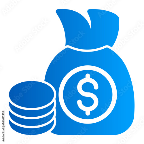 This is the Profit  icon from the Finance icon collection with an solid gradient style
