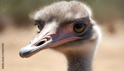 An Ostrich With Its Neck Arched Gracefully