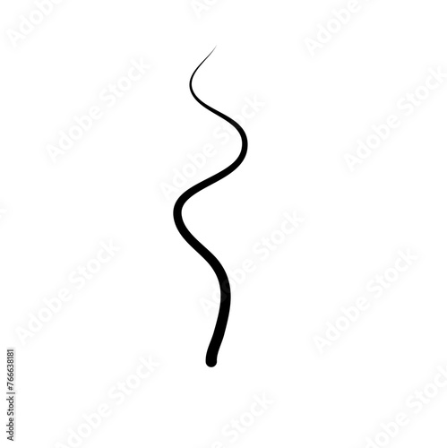Illustration of Hair Strands. Black hair