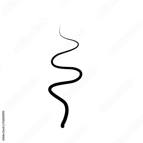 Illustration of Hair Strands. Black hair