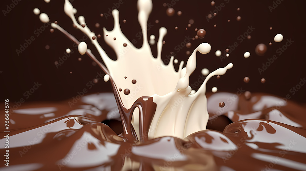 splash of chocolate and milk splash of chocolate and milk
