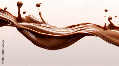 splash of chocolate and milk