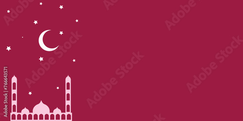 illustration vector of eid mubarak with copy space background