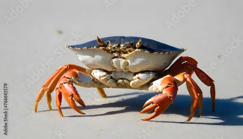 A Crab Scuttling Across The Sandy Ocean Floor