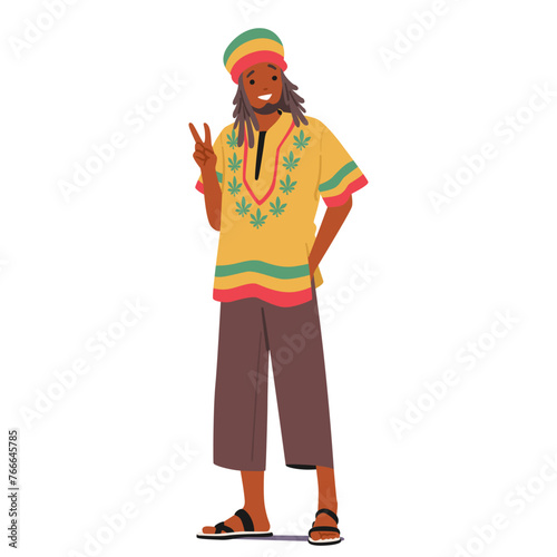 Reggae Rastaman Subculture, Rooted In Jamaican Music And Rastafarian Beliefs, Embraces Peace, Love, And Unity