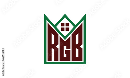 RGB initial letter builders real estate logo design vector. construction, housing, home marker, property, building, apartment, flat, compartment, business, corporate, house rent, rental, commercial