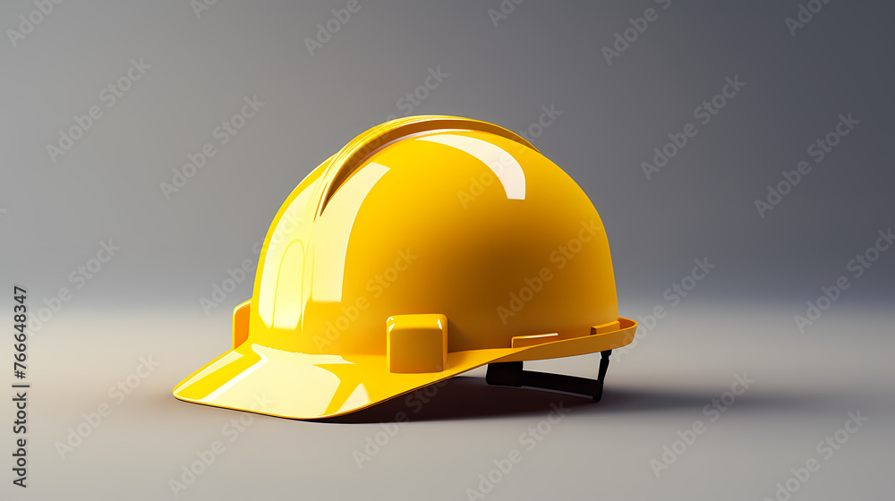 Construction house concept, yellow safety helmet Construction house concept, yellow safety helmet
