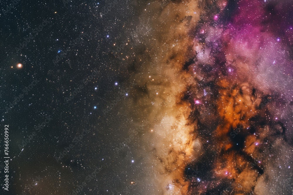 The vastness of the cosmos captured in panoramic astrophotography - obrazy, fototapety, plakaty 