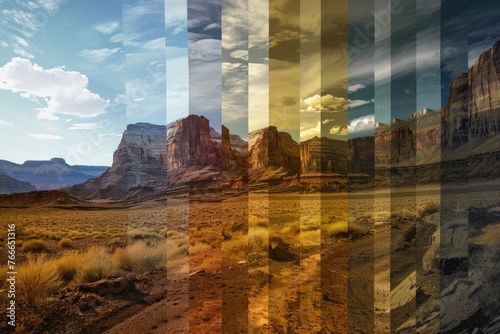 Time lapse sequences revealing the passage of time photo