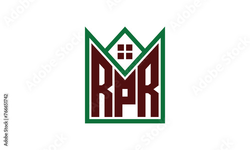 RPR initial letter builders real estate logo design vector. construction, housing, home marker, property, building, apartment, flat, compartment, business, corporate, house rent, rental, commercial photo