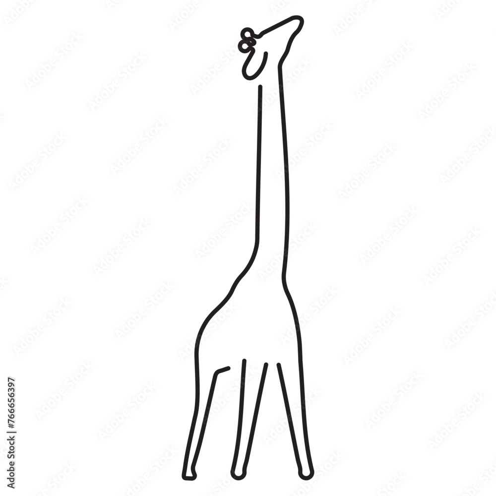 giraffe icon isolated on white background, vector illustration. giraffe icon isolated on white background, vector illustration.