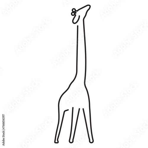 giraffe icon isolated on white background, vector illustration.