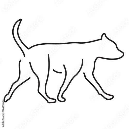 dog icon isolated on white background, vector illustration.