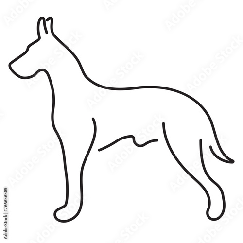 dog icon isolated on white background, vector illustration.