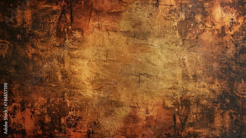 Grunge texture. Dark brown background with distressed aged vintage peeling paint texture.