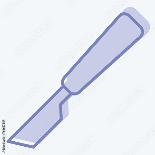 Icon Scalpel. related to Orthopedic symbol. two tone style. simple design editable. simple illustration