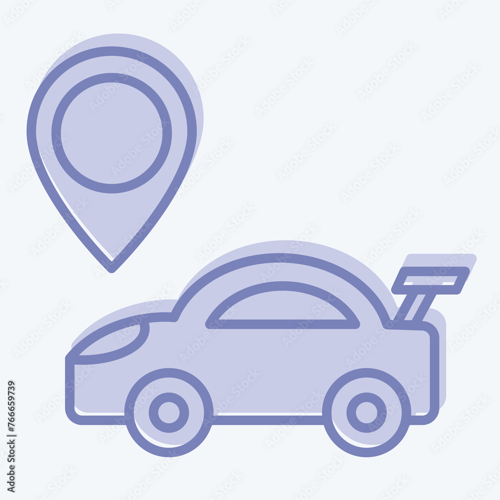 Icon Navigation. related to Racing symbol. two tone style. simple design editable. simple illustration Icon Navigation. related to Racing symbol. two tone style. simple design editable. simple illustration